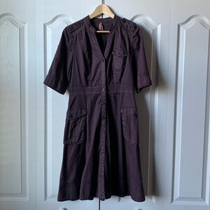 Anthropologie Maeve Purple Cargo Dress